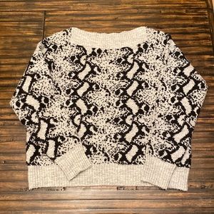 Womens Snake Skin Print Sweater